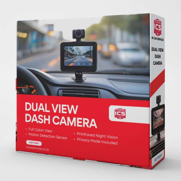 Dual-Lens Front and Rear Dash Cam System with Professional Installation