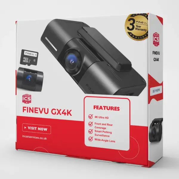 FineVu GX4K Front and Rear UHD Dash Cam Bundle