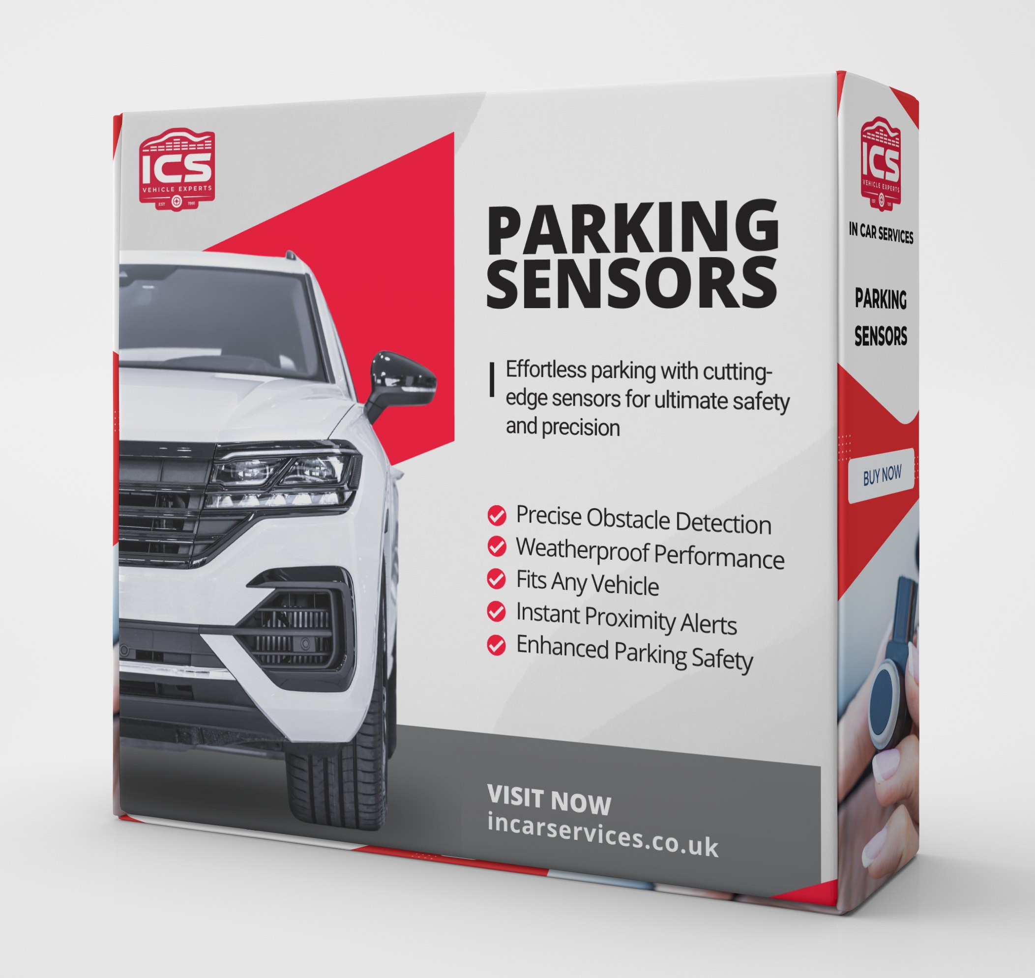 Advanced Parking Sensors with Real-Time Distance Monitoring